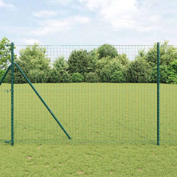 vidaXL Palo della recinzione 52 pcs Verde 3,2 x 3,2 x 200 cm