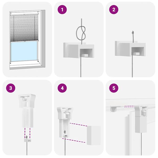 Tenda pliss&egrave; 60x200cm bianca