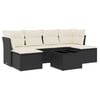 vidaXL Set Divani da Giardino con Cuscini 7pz Nero Polyrattan
