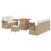 vidaXL Set Divano da Giardino 8 pz Beige polyrattan