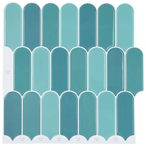 vidaXL Piastrella Piuma 50 pz Blu 30 x 30 cm Poliuretano e PET