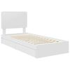 vidaXL Letto con Contenitore Bianco 90 x 190 cm Legno multistrato