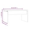 vidaXL Tavolino da Salotto Rovere Fumo 68x50x38 cm Legno Multistrato