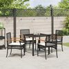 vidaXL Set da Pranzo per Giardino 5 pcs Nero polyrattan