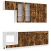vidaXL Unit&agrave; Cucina LYON 8 pz Rovere Fumo Legno ingegnerizzato