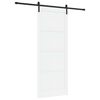 vidaXL Porta scorrevole 93 x 232 cm Legno ingegnerizzato Bianco e Nero