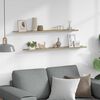 vidaXL Mensole da Parete 2 pz Bianco e Rovere Sonoma 100x9x3 cm