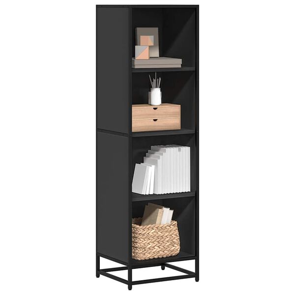 vidaXL Libreria Nera 40x35x139 cm in Legno Multistrato