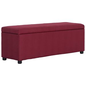 vidaXL Panca con Vano Portaoggetti 116 cm Rosso Vino in Poliestere