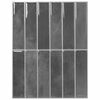 vidaXL Piastrella Rettangolare 10 pcs Grigio 29 x 23 x 0,08 cm