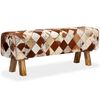 vidaXL Panca in Vera Pelle Bovina con Motivo a Rombi