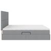 vidaXL Letto con contenitore e materasso Grigio chiaro 200 x 200 cm