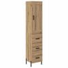 vidaXL Credenza Rovere artigianale 34,5 x 34 x 180 cm