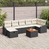 vidaXL Set Divano da Giardino con archiviazione 8 pcs Nero Poly Rattan