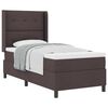 vidaXL Letto a molle con cuscino Marrone Scuro 200 x 80 cm Tessuto