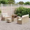 vidaXL Set Divano da Giardino con cuscino 8 pcs Beige polyrattan