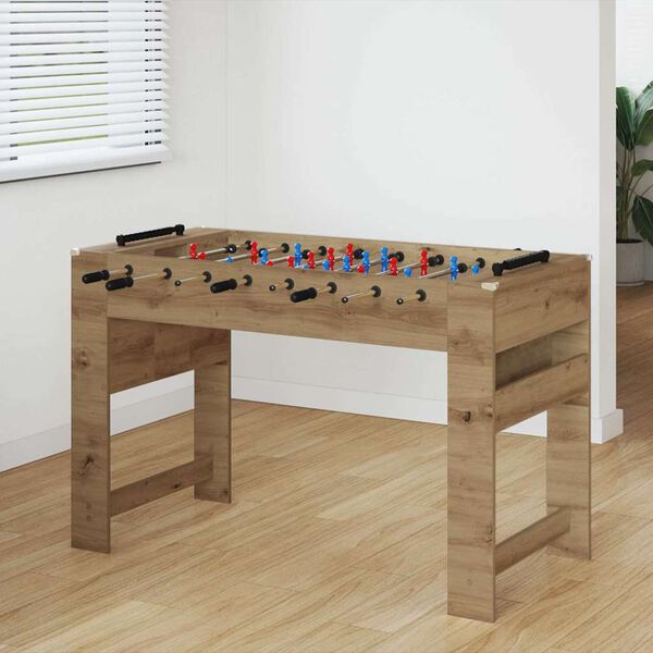 vidaXL Tavolo da Foosball Rovere Artigianale 125 x 60,5 x 80 cm