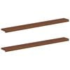 vidaXL Soglie per finestre 2 pz Marrone Scuro 140 x 20 x 2 cm