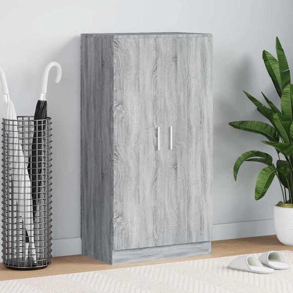 vidaXL Scarpiera Grigio Sonoma 55x35x108 cm in Legno Multistrato