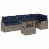 vidaXL Set Divano da Giardino 7 pz Grigio polyrattan