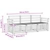 vidaXL Set divani 3 pcs Naturale Legno di Acacia Massello