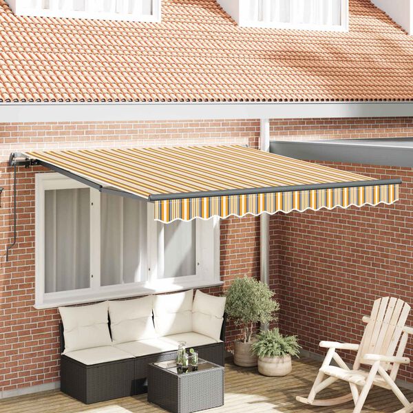 vidaXL Tenda Retrattile Multicolore 300 x 250 cm Poliestere e Acciaio