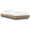 vidaXL Letto con LED con strisce LED Rovere Artigianale 80 x 200 cm