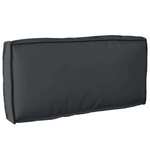 vidaXL Cuscino per schienale pallet con cuscino Nero 80 x 40 x 12 cm