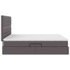 vidaXL Letto con Contenitore Grigio 160 x 200 cm Pelle Sintetica