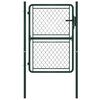 vidaXL Cancello da Giardino in Acciaio 100x125 cm Verde