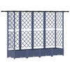 vidaXL Letto Rialzato con Griglia e Tetto Grigio 202,5 x 40 x 123 cm