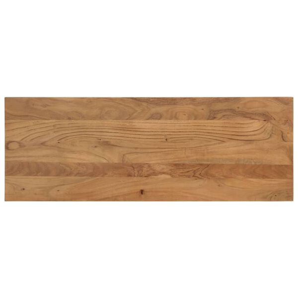 vidaXL Panca da Pranzo 110x40x46 cm Legno Massello di Acacia e Acciaio