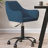 vidaXL Sedia da Pranzo Girevole Blu in Velluto