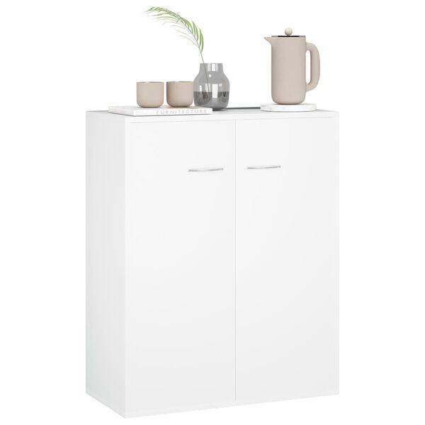 vidaXL Credenza Bianca 60x30x75 cm in Legno Multistrato