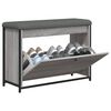 vidaXL Panca Portascarpe Cassetto Ribaltabile Grigio Sonoma 82x32x56cm