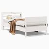 vidaXL Giroletto senza Materasso Bianco 100x200 cm Legno Massello Pino