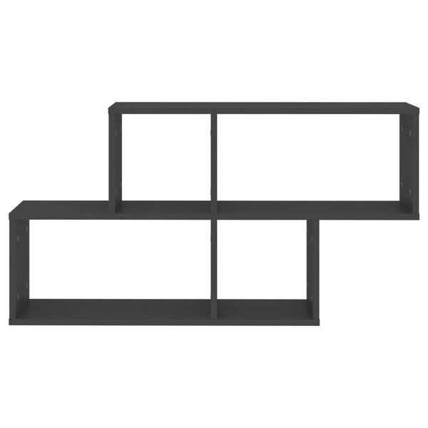 vidaXL Scaffale a Parete Grigio 100x18x53 cm in Legno Multistrato