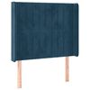 vidaXL Testiera ad Orecchio Blu Scuro 103x16x118/128 cm in Velluto