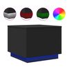 vidaXL Tavolino da Salotto con Luci LED Nero 50x50x40 cm