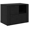 vidaXL Armadio da Notte Rovere Nero 35 x 60 x 50 cm
