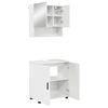 vidaXL Set di mobili per il bagno 2 pz Bianco Lucido 61 x 35 x 64 cm