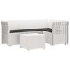 vidaXL Divano da giardino 4 posti con cuscini aspetto rattan PP Bianco