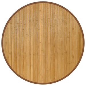 vidaXL Tappeto Rotondo Naturale 80 cm in Bamb&ugrave;