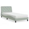 vidaXL Letto con Materasso Grigio Chiaro 80x200 cm in Velluto
