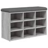 vidaXL Panca Porta Scarpe Grigio Sonoma 82x32x50 cm Legno Multistrato