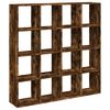 vidaXL Libreria Rovere Fumo 137,5x29x137,5 cm in Legno Multistrato