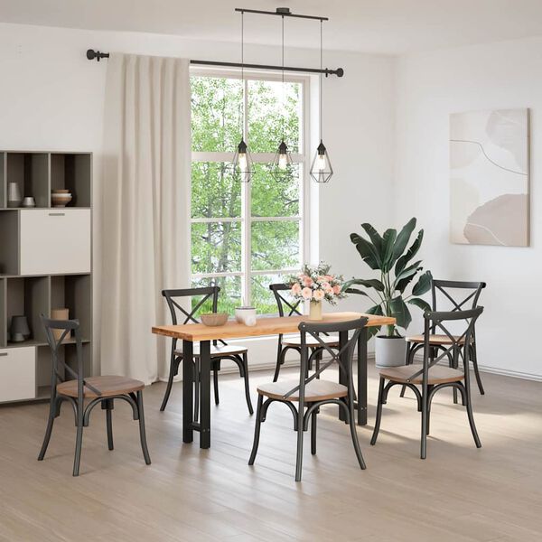 vidaXL Gambe per Tavolo Consolle Nere 2 pz 38x(72-73) cm Acciaio