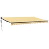 vidaXL Tenda Sole Automatica Retrattile Gialla e Bianca 5x3 m