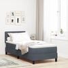 vidaXL Letto a molle con materasso Grigio scuro 80 x 200 cm Velluto
