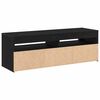 vidaXL Mobile TV Rovere Nero 120 x 35 x 40 cm Legno multistrato